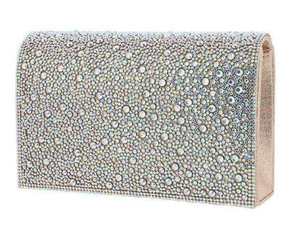 HB-89Q Rhinestone Clutch - D'Moda Shoes