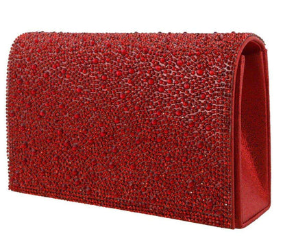 HB-89Q Rhinestone Clutch - D'Moda Shoes