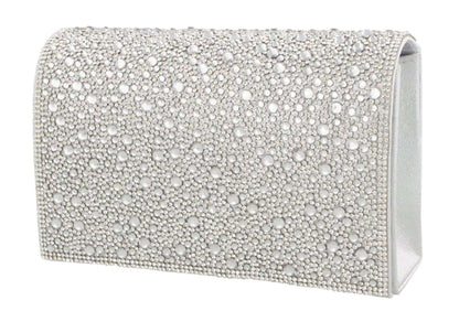 HB-89Q Rhinestone Clutch - D'Moda Shoes