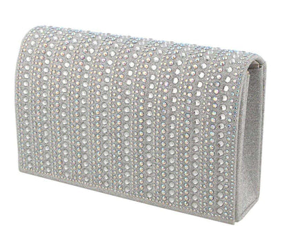 HB-89C Rhinestone Clutch - D'Moda Shoes